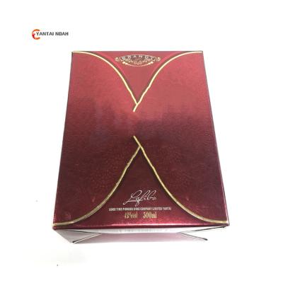 China Recyclable Customized Color Coated Paper Art Paper Gray Board Wine Gift Box Bottle Packaging for sale