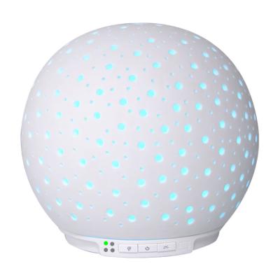 China 2021 Color Changing Ceramic Ultrasonic Home Aroma Diffuser with LED Light Essential Oil Fragrance Diffuser for sale