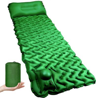 China PVC sleep amping pad with air pillow for sale