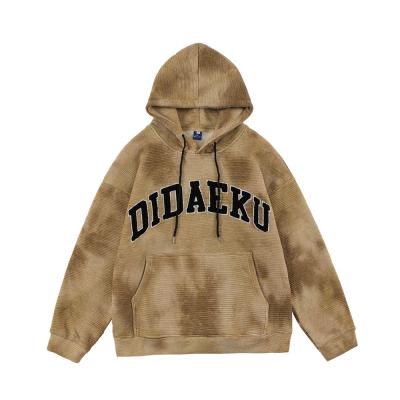 China custom Anti-wrinkle pullover with your own customized Logo dye long sleeve custom hoodies Cheap High Quality Tie embroidery pullover for sale