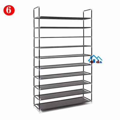 China (Size)Adjustable Portable Shoe Rack Organizer Cabinet Storage 4 Tier Shoe Rack With Cover for sale