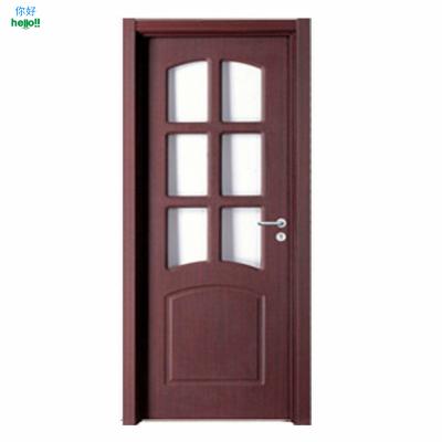 China Sound Insulation Glass Panel PVC Wooden Doors Leaf for sale