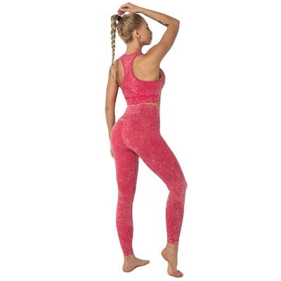 China Sustainable Wholesale Sport Set Women Yoga Suit For Work Out Leggings Yoga Gym Fitness Sets for sale