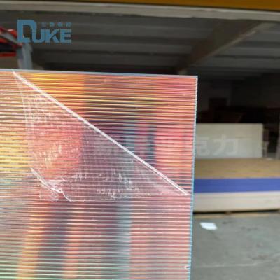 中国 Striped Acrylic Sheet  Reeded Decorative Pattern Colored Fluted Grey Acrylic Perspex Sheet 販売のため