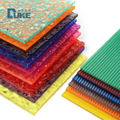 中国 Duke Colored  Texture Acrylic Sheet For Interior Room Decoration Patterned Prismatic Sheet 販売のため