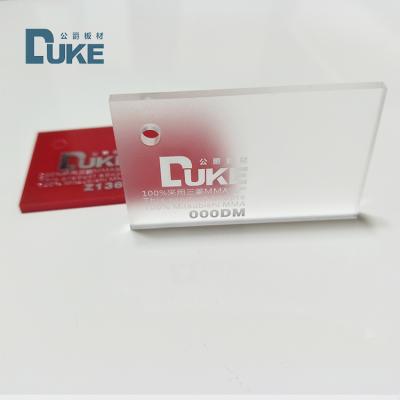 China DUKE Transparent 3 mm 6 mm Frosted Plastic Acrylic Sheet 1220*2400mm for sale