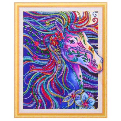 China Modern Arts and Crafts Luxury 3d Handmade Decoration Diamond Painting Horse Special Shaped for sale