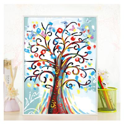 China New Style Animal Children Play Educational Mini Frame 30*40CM Custom White Diamond Painting Deer for sale