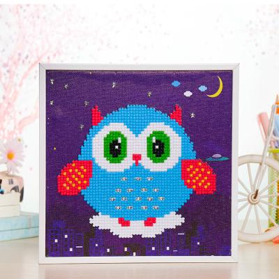 China China Supplier Animal Kids Toys 20*20CM DIY Mini Frame Diamond Painting Educational White Owl for sale