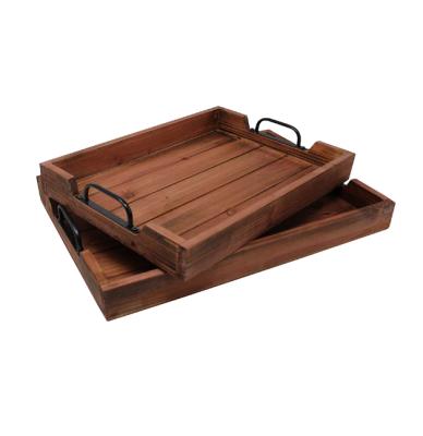 China Eco - Friendly Farmhouse Coffee Serving Trays For Table Decor for sale