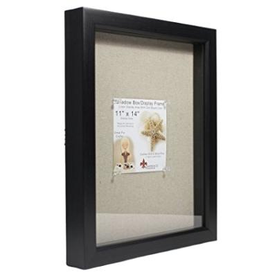 China Friendly Wall Hanging Shade Box White Glass Picture Frame for sale