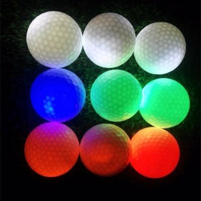 China Custom B70 Long Lasting Illuminated Flashing Logo LED Light Night Golf Ball for sale