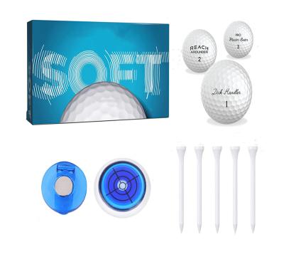 China 3-piece Soft Urethane Golf Balls Pits Plastic Ball Marker Pack B31-1 for sale