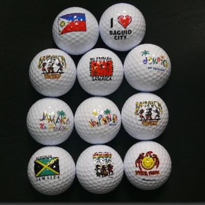 China Core+surlyn Rubber Custom Logo Personalized 2 Layer Top Quality Tournament Golf Balls for sale