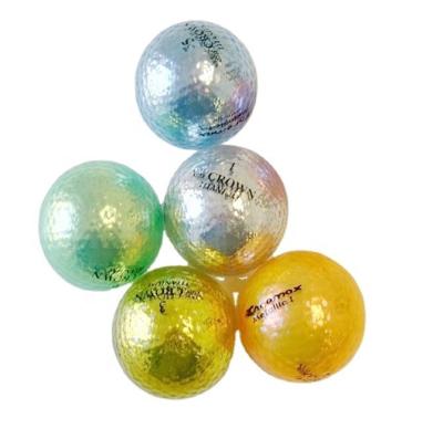 China Core+surlyn Chromax Rubber Shiny Metallic Golf Balls for sale