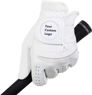 China Mens Perma Players Soft Cabretta Premium Golf Gloves for sale