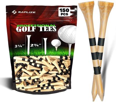 China BAMBOO Natural Bamboo Color Golf Premium Tees 2 3/4 Inch Long for sale