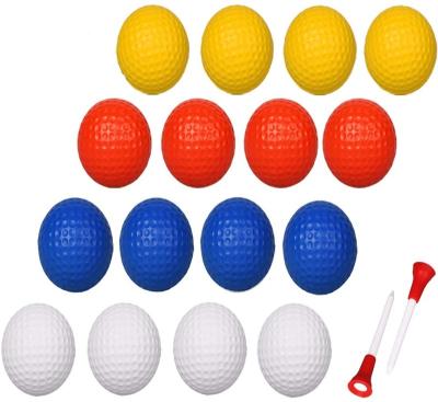 China 24 Pieces Rubber+plastic foam soft elastic golf balls with golf ball tee kit 2 set for sale