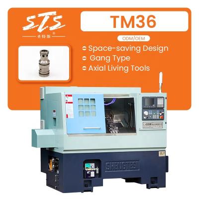 China Building material shops turning and milling type Chinese brand TM36 slope bed lathe cnc strip machine for sale