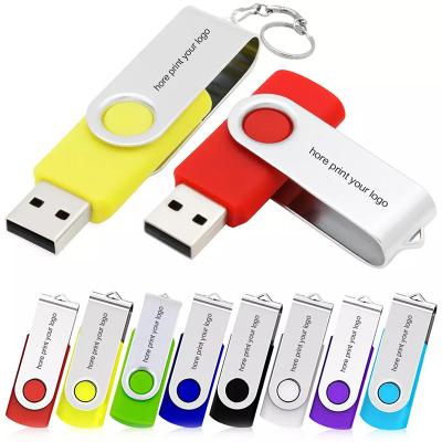 China Original Top Sales 100% Metal Swivel Brand USB Mini USB Flash Stick 1GB 2GB 4GB 8GB 16GB 32GB 64GB 128GB Pendrive Drives for sale