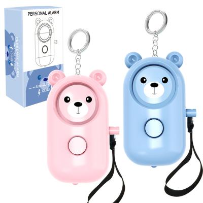 China Portable ABS 130DB Siren Song LED Emergency SOS Security Self-Defense Alarm Key Chain Personal Alarm for Women Kids Elders for sale