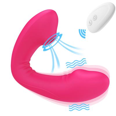 China Real Sex Sensation Wearable G-spot Masturbator Wireless Remote Control Clit Massager Dildo Sucking Vibrator for sale