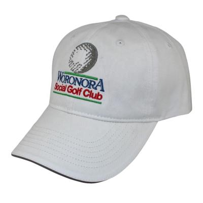 China Cotton COMMON White Baseball Cap Golf Club Adjustable Metal Buckle Embroidery Sports Hat and Cap Wholesale for sale