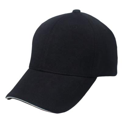 China COMMON 100% Polyester Baseball Cap Spandex Navy White Cover NO Logo Baseball Cap for sale