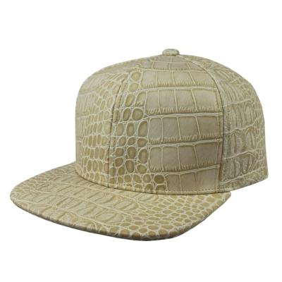 China COMMON Luxury Faux Leather Snapback Crocodile Adjustable Strapback Assorted Colors Baseball Cap Men Women Unisex for sale