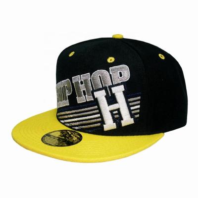 China JOINT Embroidery 6 Adjustable Flat Panel Hip Hop Hats Custom Snap Back Hat for sale