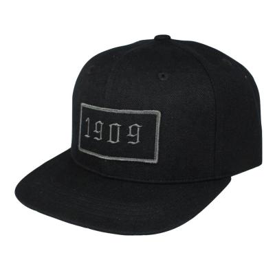 China The COMMON Polyester Sports Embroidery Snapback Sun Visor Hip Hop Baseball Cap Adjustable Flat Volume Black for sale