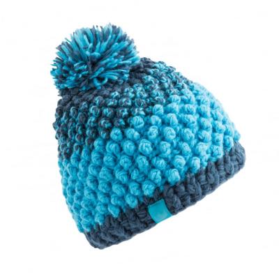 China The COMMON volume of Chunky Knit Bobble Skull Pom Pom Cable Skull Cufless Warm Ski Beanie Women Men Winter Hat for sale