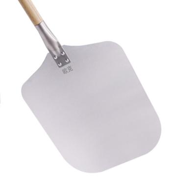 China Sustainable Premium Pizza Shovel Slab High Quality Pizza Tools With Wooden Handle Aluminum Pizza Peel Shovel for sale