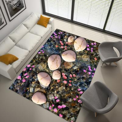 China Light Washable 3D Printed Carpets Modern Style Living Room Rugs Blankets Bathroom for sale