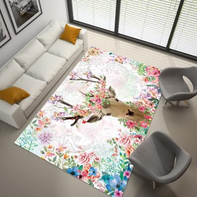 China Luxury Modern 3D Light Printed Rugs Modern Style Hotel Living Room Rug Covers Bathroom for sale