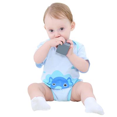 China 2021 Onesite Wearable Baby Romper 100% Custom Short Sleeve Cotton Baby Clothes Baby Rompers Print for sale