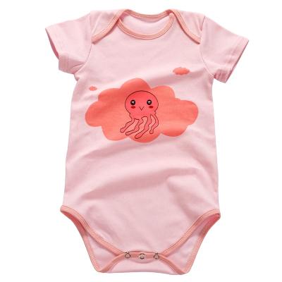 China Onesite Baby Rompers High Quality Flame Retardant Cotton Baby Clothes 100% Short Sleeve Baby Romper Custom Print for sale