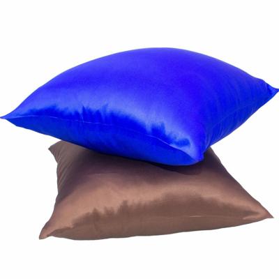 China Moisturize Practical Zipper Closure Factory Made Solid Color Beauty Fashion Silk Pillow Case for sale