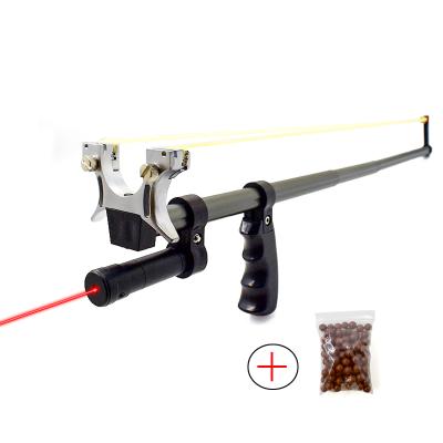 China High Precision Telescopic Straight Rod High Precision Hunting Slingshot Laser Slingshot With Rubber Band Flat Sling Shot for sale