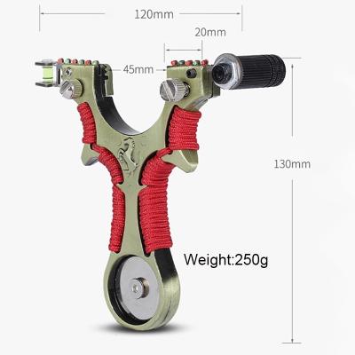 China Multifunction Metal Alloy Slingshot Powerful Outdoor Hunting Fish Shooting Slingshot for sale