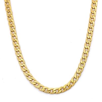 China Hiphop 5MM Cuban Link Chain Stainless Steel Necklace Gold Filled Tone Punk Hip Hop Men Jewelry for sale