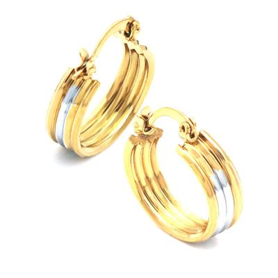 China Newest Classic Vintage Copper Round Shape Earrings Silver And Gold Two Color 18K Gold Earrings For Women Party for sale