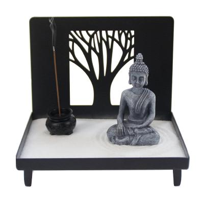 China Desktop Wholesale Zen Garden Feng Shui Mini Zen Sand Garden Kit For Japan Iron New for sale