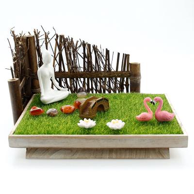 China Custom Made Yoga Zen Garden Mini DIY Grass Meditation Desk Set from Europe for sale