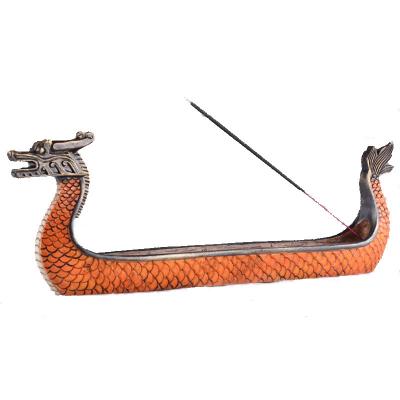 China Dragon Boat Incense Holder With Traditional Custom Resin Chinese Style Incense Stick for sale