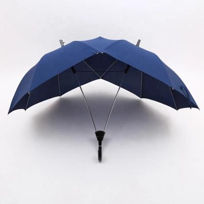 China Custom Minimalist Manual Opening Dual Shaft Couple 2 Person Umbrella, Two-proson Sombrillas for sale