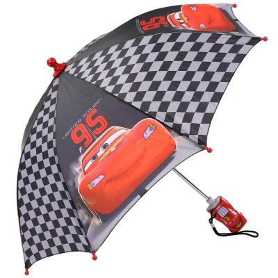 China Straight Small Safety Heat Transfer Printing Car Open Umbrella For Kids for sale