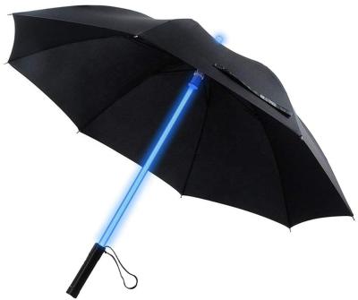 China New Traditional Invention LED Shaft Reducing Lighted LED Umbrella With Torch Light Handle, Smart Umbrella With Light for sale