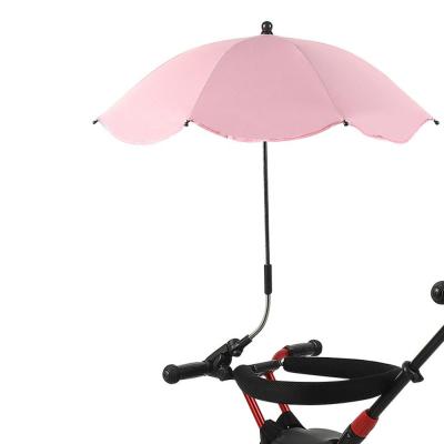 China Clip Sling Design Straight Unique Silver Hands Liner Free Universal Baby Stroller Umbrella For Baby Car for sale