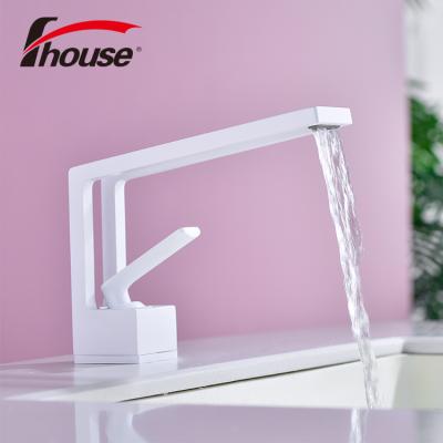 China Metered Faucets Fashion Style Basin Faucet Black Water Tap Modern Bathroom Faucet for sale